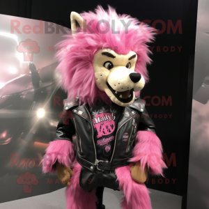 Pink Say Wolf maskot...