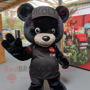 Black Teddy Bear maskot...