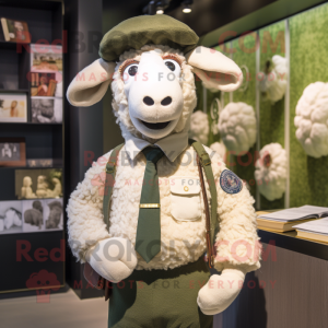 Olive Sheep maskot drakt...