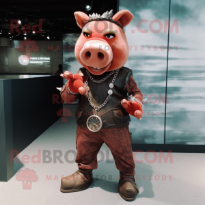 Rust Pig mascotte kostuum...