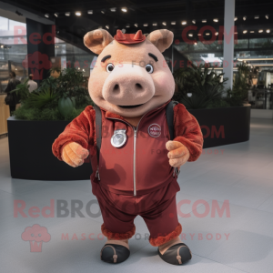 Rust Pig mascotte kostuum...