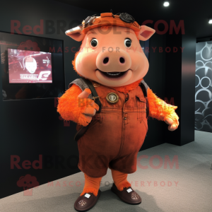 Rust Pig mascotte kostuum...