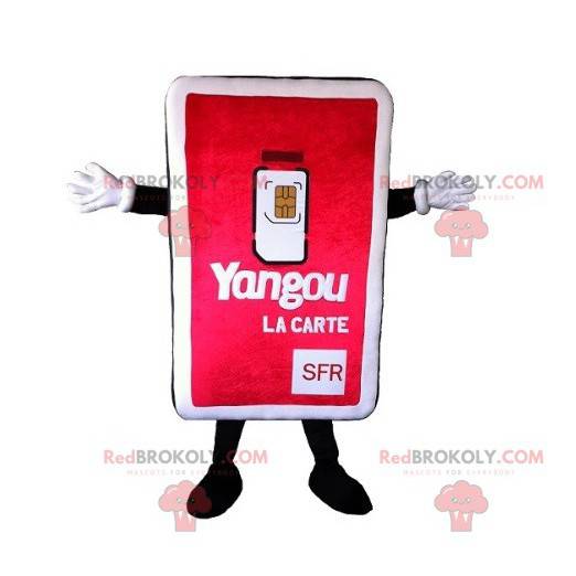 Sim card phone mascot. Telephone mascot - Redbrokoly.com