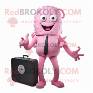 Pink Medusa maskot kostume...