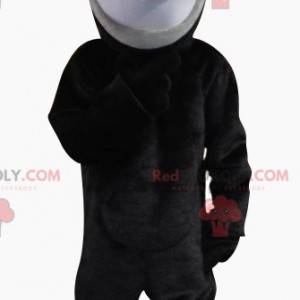 Grå og sort rotte maskot med store ører - Redbrokoly.com