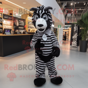 Black Zebra mascotte...