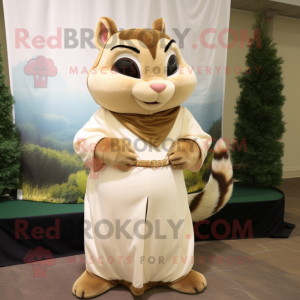 Cream Chipmunk maskot...