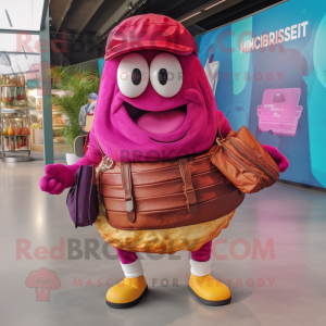 Magenta Croissant maskot...