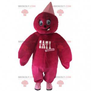 Mascotte de poupon de peluche rose Tati. Mascotte Tati -