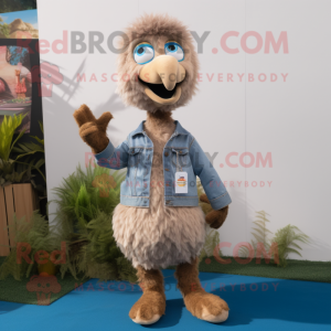 Brown Ostrich mascotte...