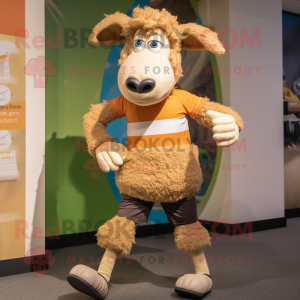 Tan Merino Sheep mascotte...