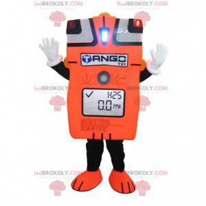 Mascota de amperímetro gigante naranja y negro - Redbrokoly.com