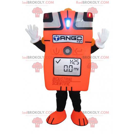 Mascote amperímetro gigante laranja e preto - Redbrokoly.com