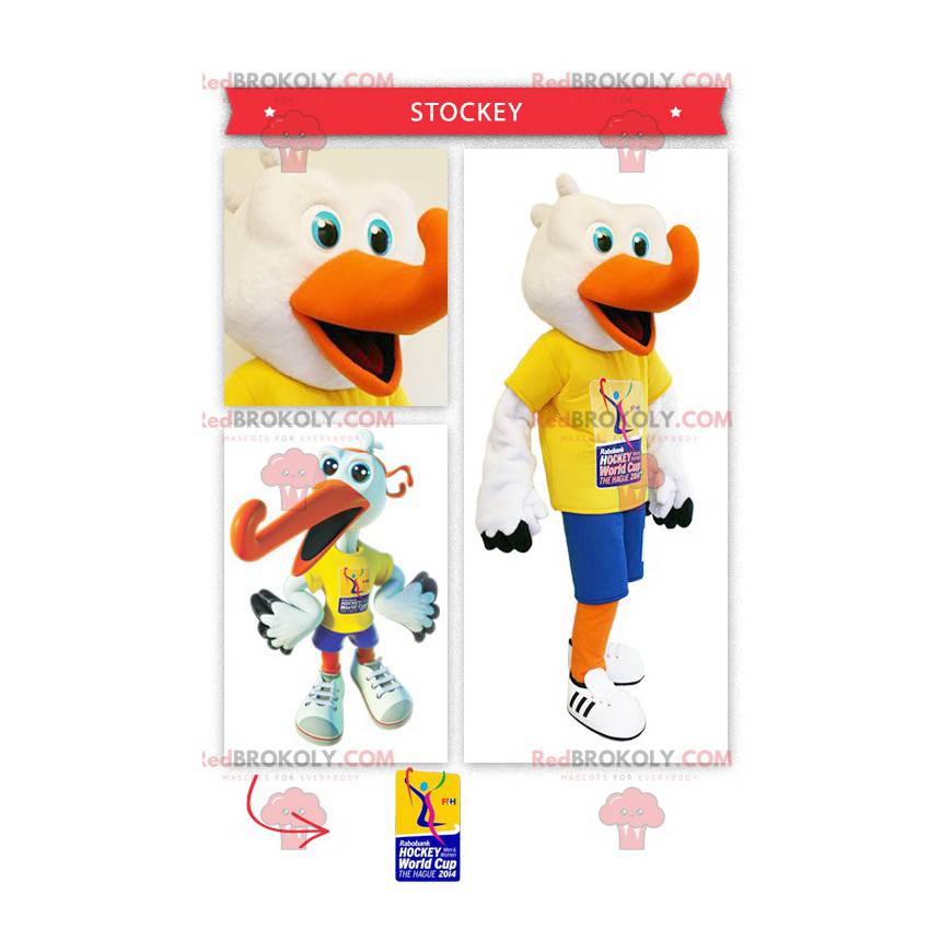 Hockey supporter stork mascot - Redbrokoly.com