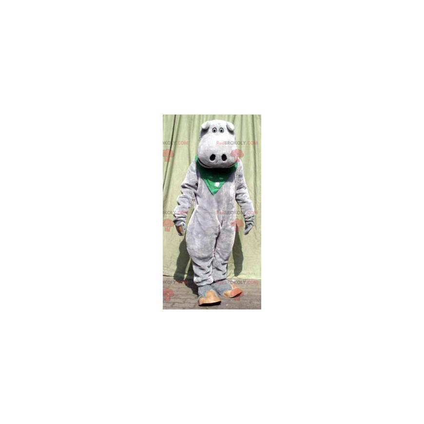 Simpatica mascotte ippopotamo grigio - Redbrokoly.com