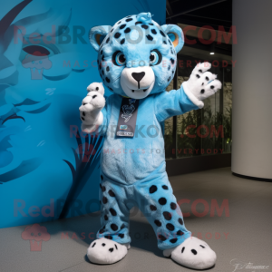 Sky Blue Cheetah mascotte...