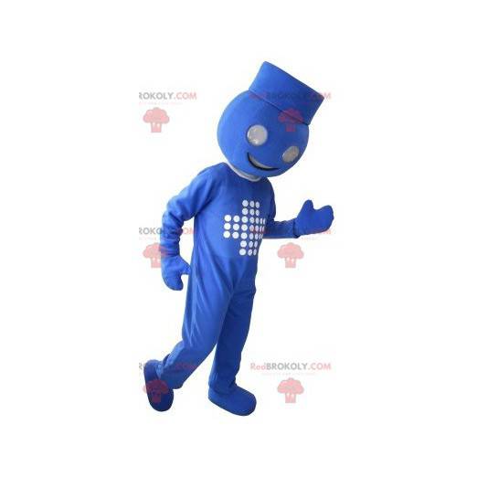 Blue butler mascot - Redbrokoly.com