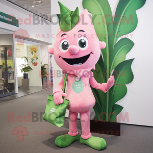 Pink Beanstalk maskot...