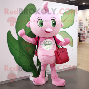 Pink Beanstalk maskot...