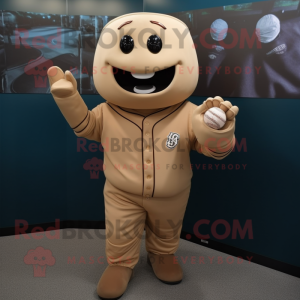 Tan Baseball Glove mascotte...