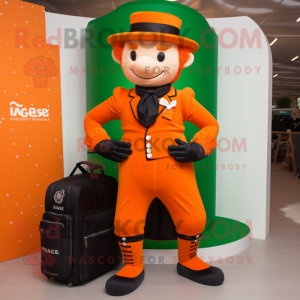 Orange Irish Dancer maskot...