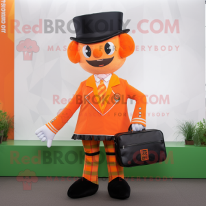 Orange Irish Dancer maskot...