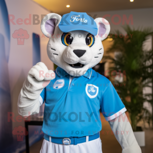 Himmelblå Puma maskot...