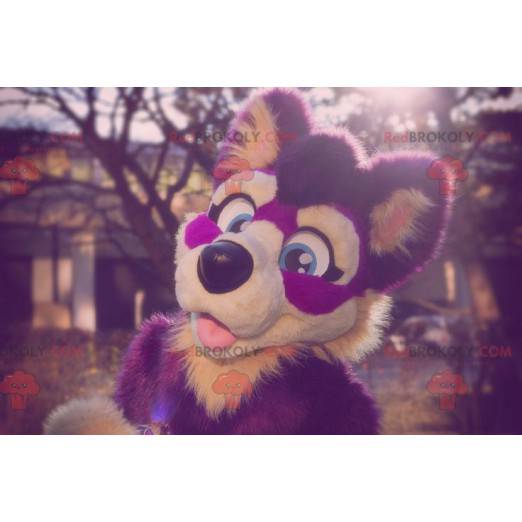 Lilla og rosa hundemaskot - Redbrokoly.com