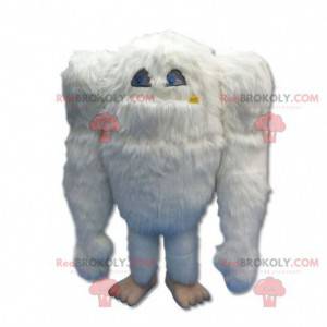 Grote gigantische en harige witte Yeti-mascotte - Redbrokoly.com