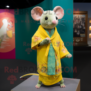 Yellow Rat mascotte kostuum...