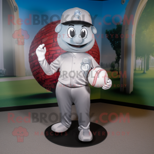 Sølv baseballbold maskot...