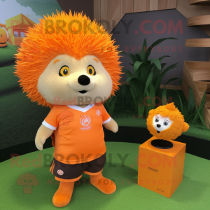 Orange Hedgehog mascotte...