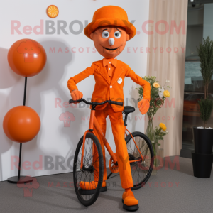 Orange Unicyclist maskot...