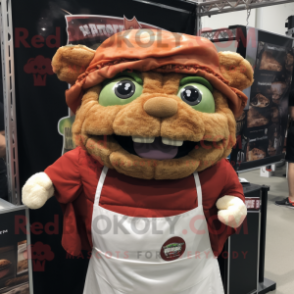 nan Pulled Pork Sandwich mascot costume character dressed with a T-Shirt and Wraps