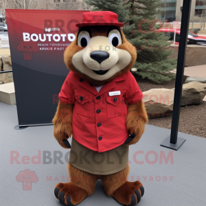 Red Marmot mascotte kostuum...