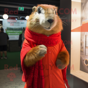 Red Marmot mascotte kostuum...