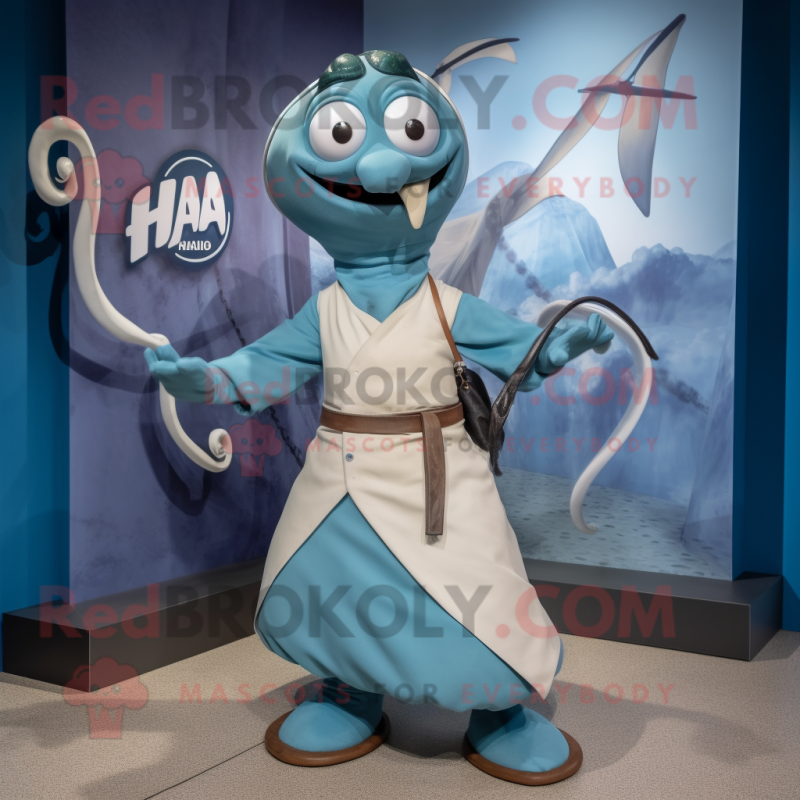 nan Hydra mascot costume character dressed with a Dress and Belts nan Hydra mascot costume character dressed with a Dress and Belts