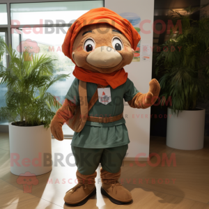 nan Tikka Masala mascot costume character dressed with a Cargo Shorts and Caps