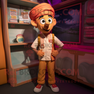 nan Tikka Masala mascot costume character dressed with a Cargo Shorts and Caps