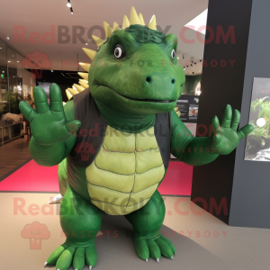 Groen Ankylosaurus mascotte...