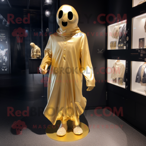 Gold Ghost maskot kostume...