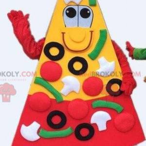 Mascotte de pizza, de part de pizza. Costume de pizza géante -