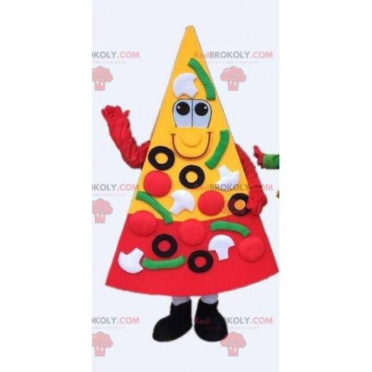 Pizza maskot, pizza skive. Kæmpe pizza kostume - Redbrokoly.com