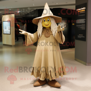 Tan Witch maskot kostume...