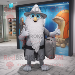 Gray Wizard maskot kostume...