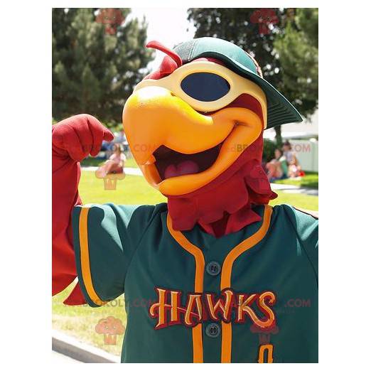 Giant red and yellow eagle mascot - Redbrokoly.com