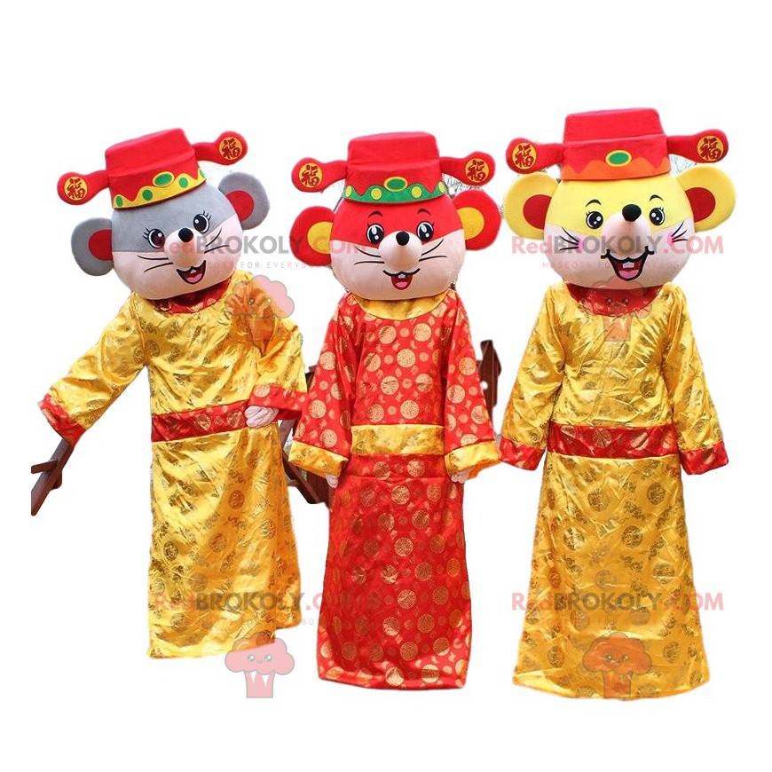 3 Mascottes De Souris Chinoises 3 Chinois Lot Taille L 175 180 Cm 3 Mascottes De Souris Chinoises 3 Chinois Lot Taille L 175 180 Cm