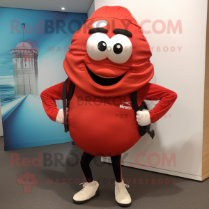 Red Oyster maskot kostume...