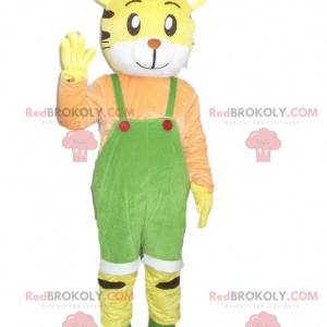 Mascotte de tigre jaune. Costume de tigre. Déguisement de tigre