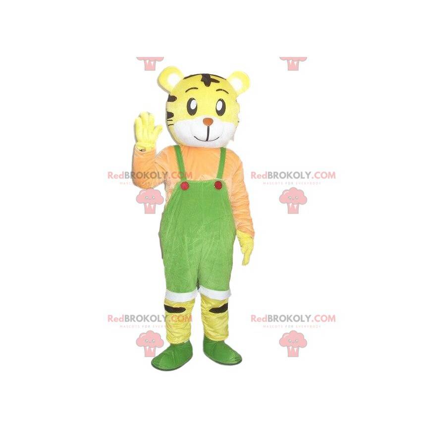 Gele tijger mascotte. Tijgerpak. tijgerpak - Redbrokoly.com